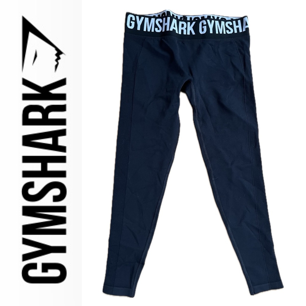 🦈 NWOT Black Flex Leggings | Low Rise | Gymshark | 22.5” Inseam | Size Small